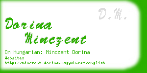 dorina minczent business card